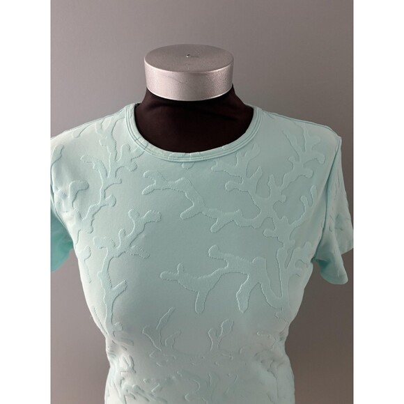 J McLaughlin Catalina Cloth Shirt Medium Textured Coral Pattern Fitted Beach - Picture 3 of 16